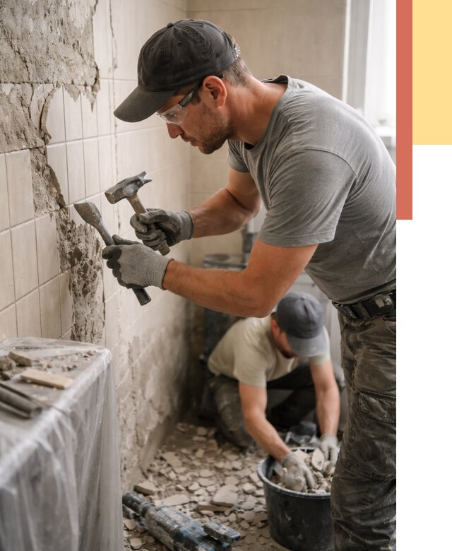 Демонтаж плитки со стен в Уфе от 873 руб. — быстро и недорого | ОТДЕЛОЧНИК-Уфа