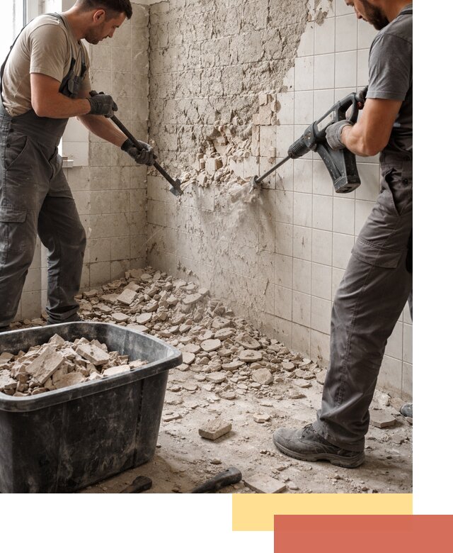 Демонтаж плитки со стен в Уфе быстро и аккуратно