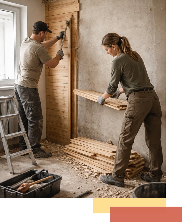 Демонтаж вагонки со стен в Уфе — профессиональный демонтаж