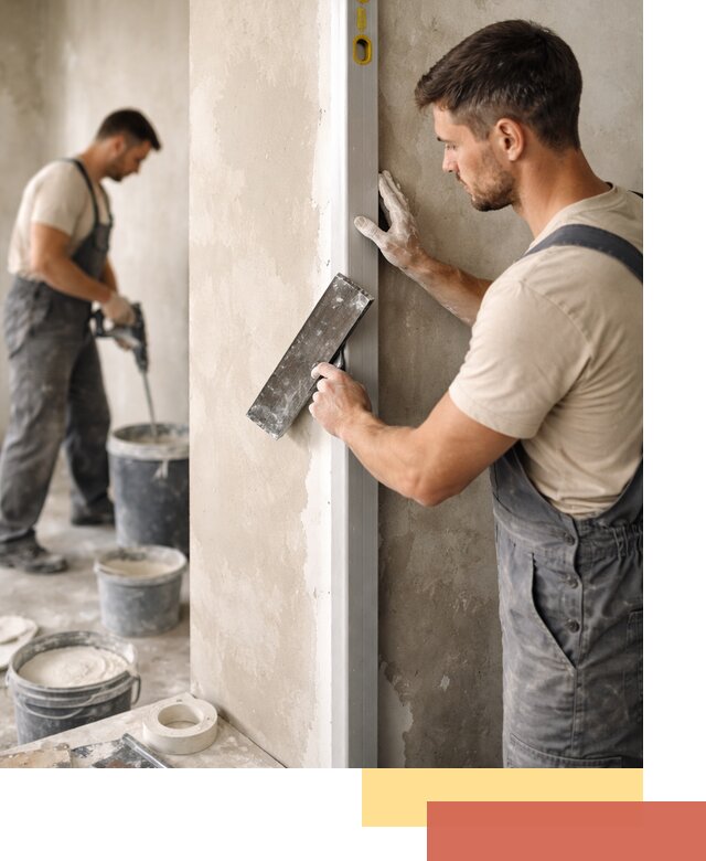 Выведение углов стен в Уфе: монтаж и оштукатуривание