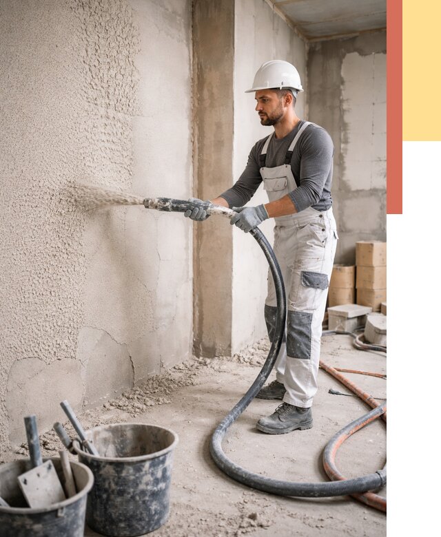 Машинная штукатурка стен в Уфе под ключ от 6679 руб./м2 | ОТДЕЛОЧНИК-Уфа