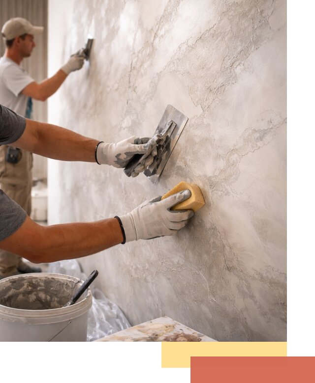 Декоративная штукатурка под мрамор в Уфе для стен и потолков