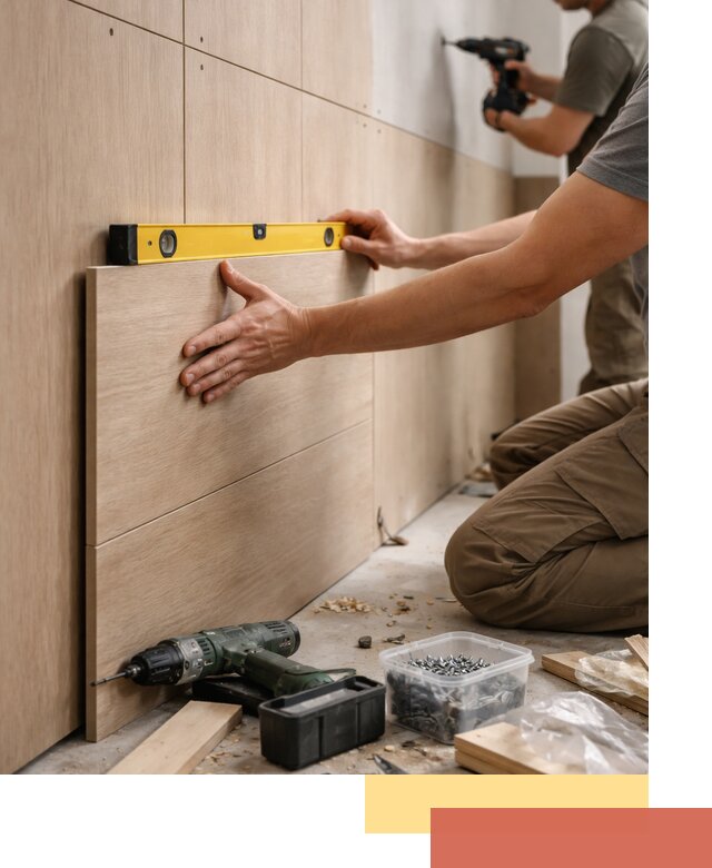 Профессиональный монтаж МДФ панелей на стены в Уфе