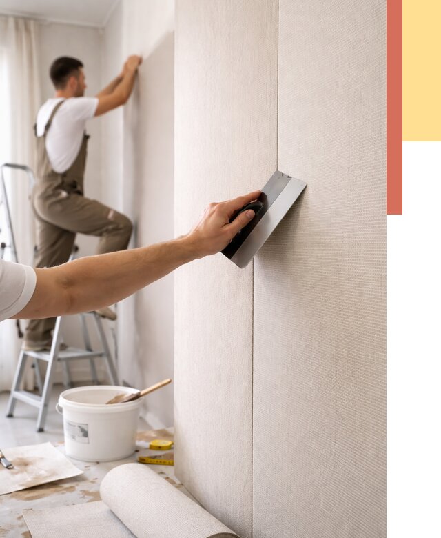 Поклейка текстильных обоев в Уфе от 4624 руб. под ключ | ОТДЕЛОЧНИК-Уфа