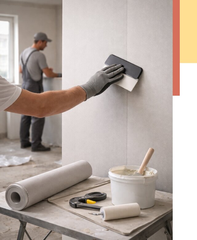 Поклейка обоев под покраску в Уфе от 3596 руб. за м2 | ОТДЕЛОЧНИК-Уфа