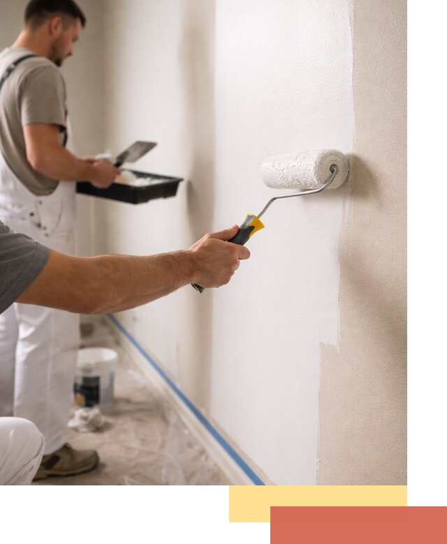 Покраска стен акриловой краской профессионально в Уфе