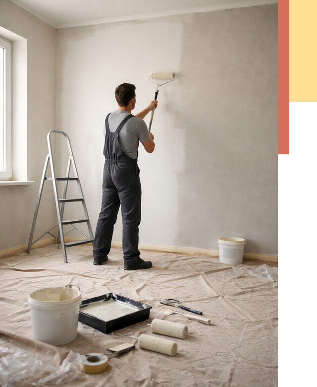 Покраска стен моющейся краской в Уфе от 360 руб./м² — быстро и недорого | ОТДЕЛОЧНИК-Уфа