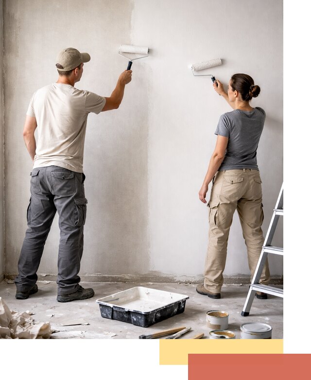 Окраска стен по стеклохолсту в Уфе качественно и долговечно