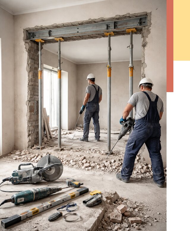 Прорезка проема в стене в Уфе от 4624 руб. — быстро и недорого | ОТДЕЛОЧНИК-Уфа