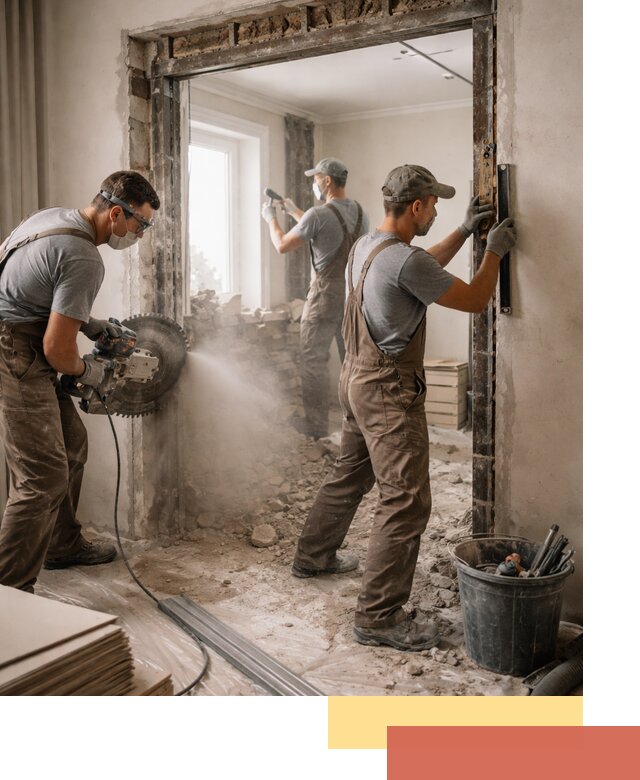 Расширение дверного проема под установку новой двери в Уфе