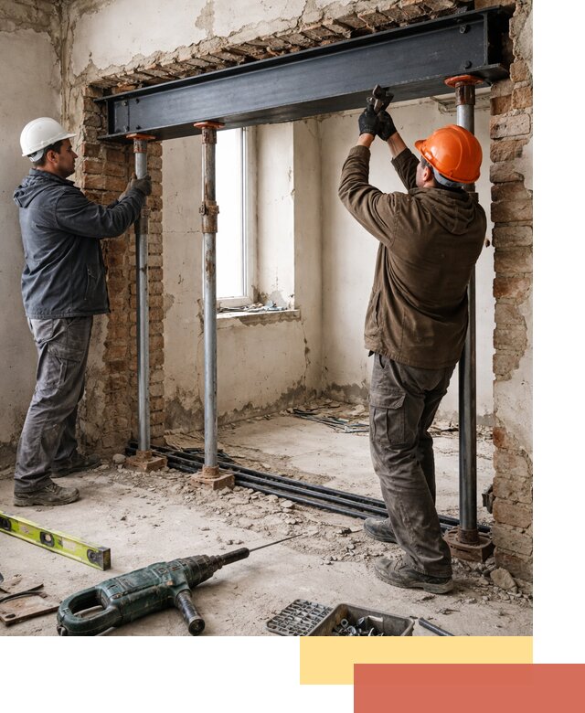 Усиление проема в стене в Уфе для расширения и безопасности