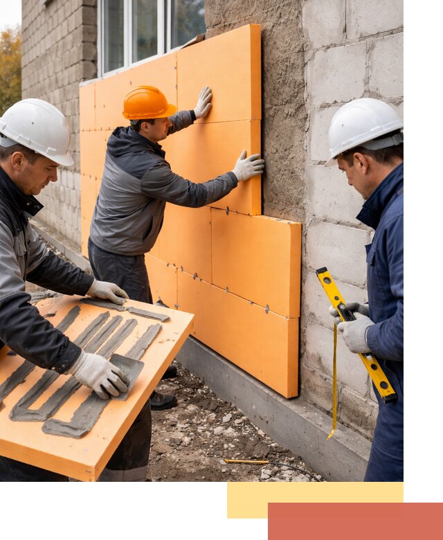 Утепление фасада пеноплексом под ключ в Уфе