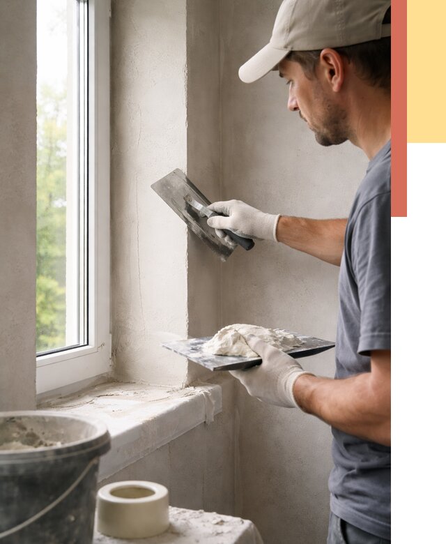 Штукатурка откосов в Уфе от 4624 руб/м² — услуги и выравнивание под ключ | ОТДЕЛОЧНИК-Уфа