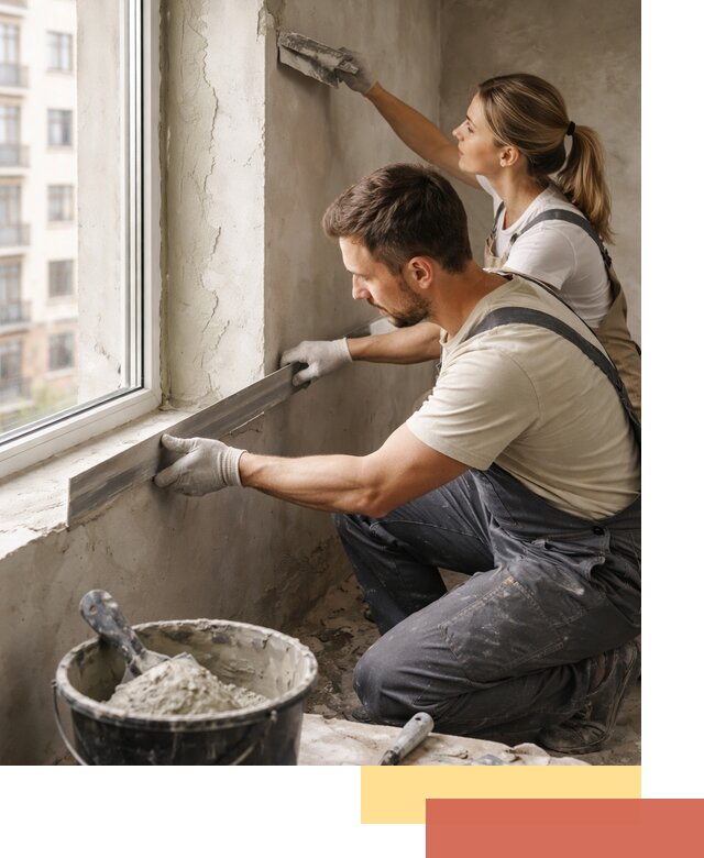 Штукатурка откосов дверей и окон профессионально в Уфе