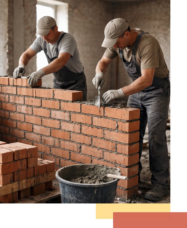 Кладка кирпичных перегородок под ключ в Уфе