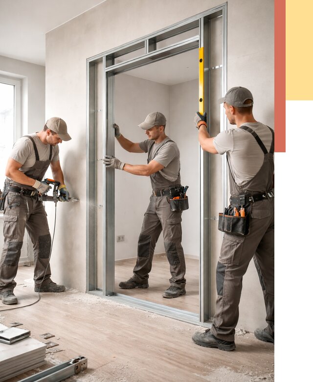 Устройство дверного проема в перегородке в Уфе от 4624 руб. под ключ | ОТДЕЛОЧНИК-Уфа