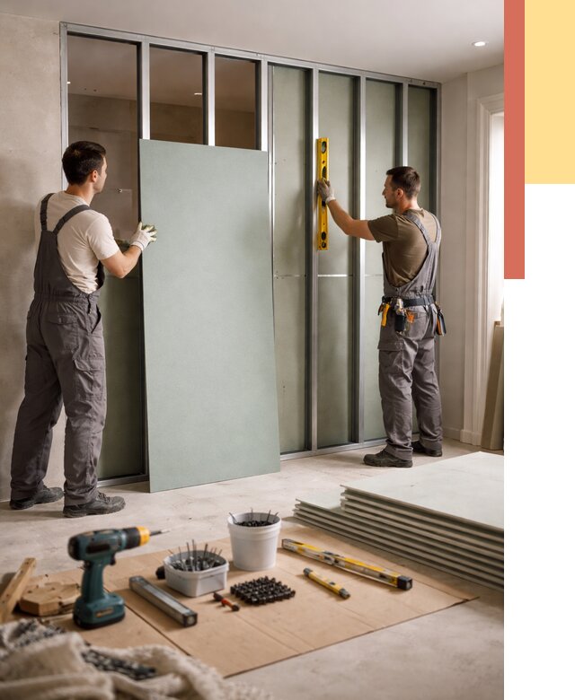 Перегородка из влагостойкого гипсокартона в Уфе от 4932 руб. — монтаж под ключ | ОТДЕЛОЧНИК-Уфа