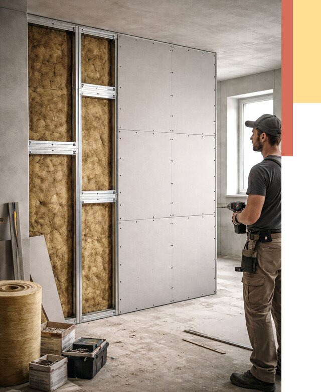 Усиленная перегородка под навеску в Уфе от 13152 руб. — монтаж под ключ | ОТДЕЛОЧНИК-Уфа