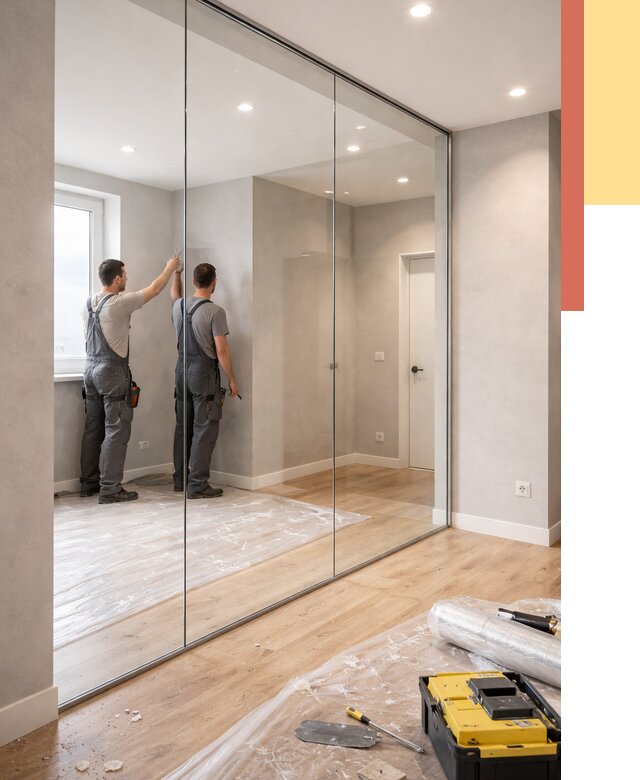 Безрамные стеклянные перегородки в Уфе — монтаж от 9761 руб. | ОТДЕЛОЧНИК-Уфа