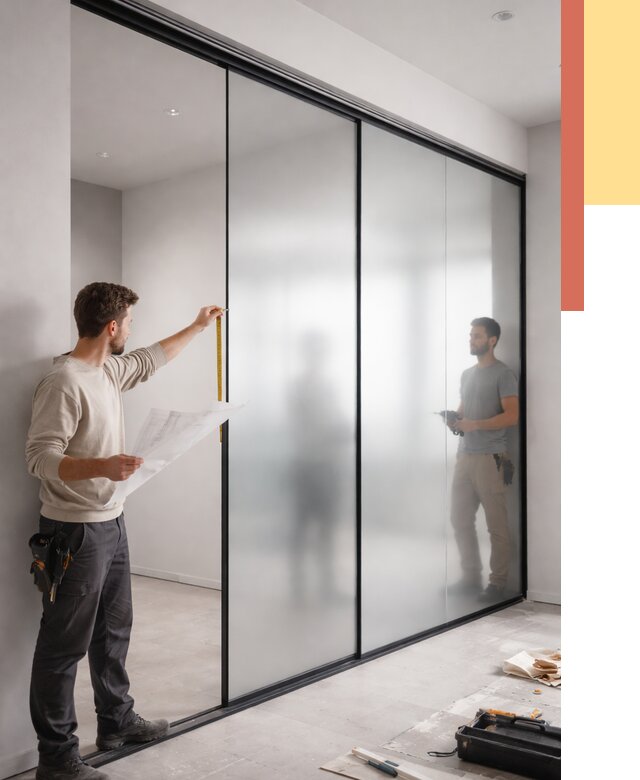 Матовые стеклянные перегородки в Уфе от 8734 руб. — монтаж и установка | ОТДЕЛОЧНИК-Уфа