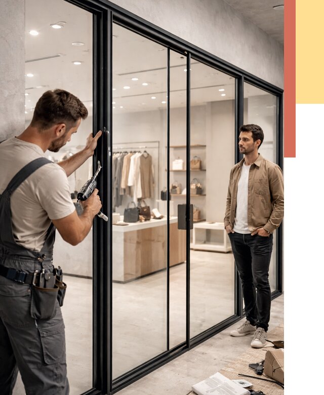 Стеклянные перегородки для магазинов в Уфе от 8426 руб. под ключ | ОТДЕЛОЧНИК-Уфа