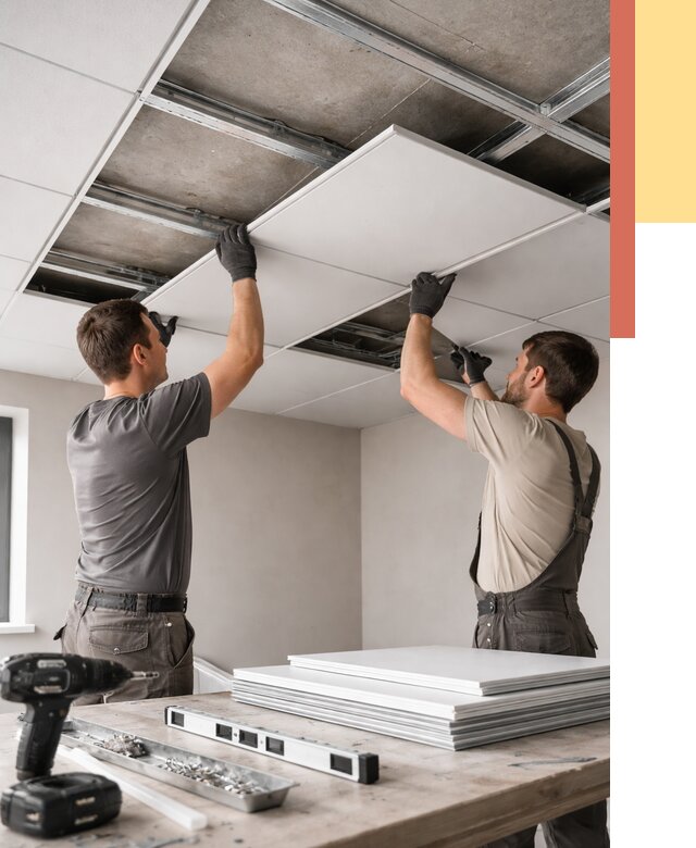 Монтаж кассетного потолка в Уфе от 4624 руб/м2 — установка и сборка | ОТДЕЛОЧНИК-Уфа