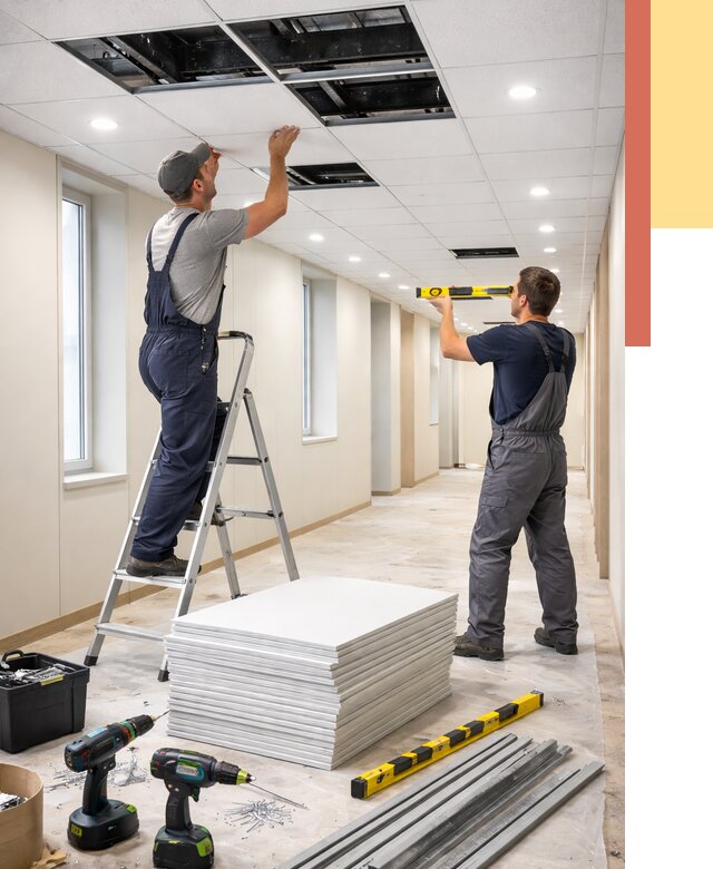 Ремонт потолка Армстронг в Уфе от 4624 руб. — быстро и недорого | ОТДЕЛОЧНИК-Уфа