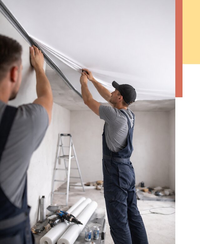 Монтаж матового натяжного потолка в Уфе от 4624 руб./м² — быстро и недорого | ОТДЕЛОЧНИК-Уфа