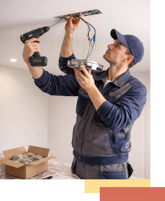 Установка люстры в натяжной потолок в Уфе