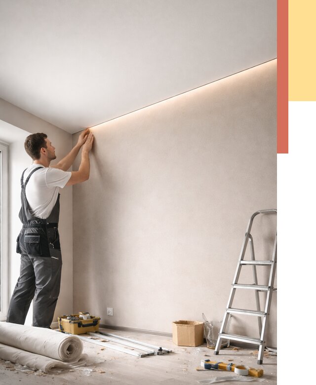 Теневые натяжные потолки в Уфе от 8426 руб. под ключ | ОТДЕЛОЧНИК-Уфа