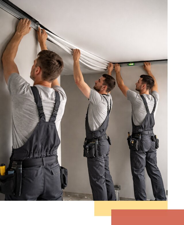 Теневые натяжные потолки в Уфе: монтаж и отделка быстро и качественно