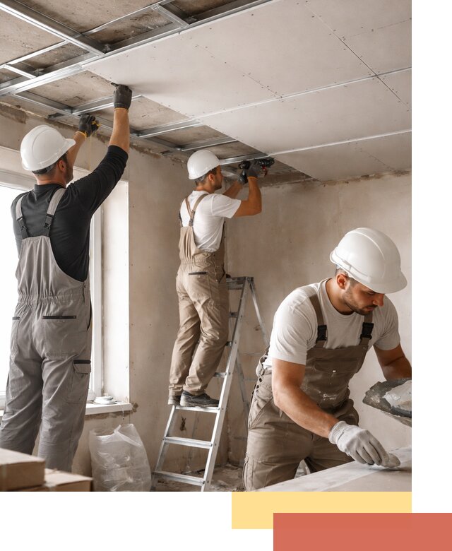 Одноуровневый потолок из гипсокартона в Уфе — монтаж и отделка