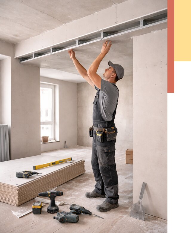 Потолок из гипсокартона с нишей в Уфе от 1284 руб. под ключ | ОТДЕЛОЧНИК-Уфа