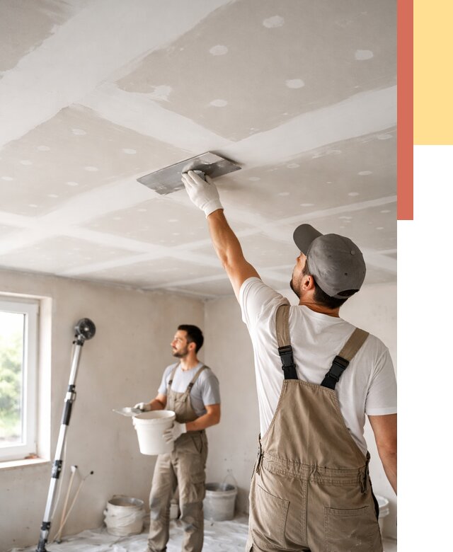 Шпаклевка потолка из гипсокартона в Уфе от 3288 руб./м2 — услуги под ключ | ОТДЕЛОЧНИК-Уфа