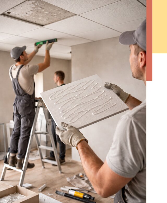 Монтаж потолочной плитки в Уфе от 4624 руб. — быстро и недорого | ОТДЕЛОЧНИК-Уфа